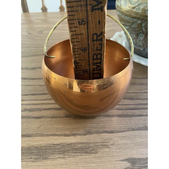 Vintage Solid Copper Cauldron Coppercraft Guild Small Handled Copper Pot - Picture 5 of 5
